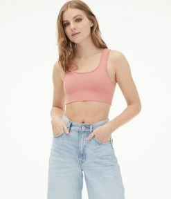 Aeropostale Women's Seamless Waffle Longline Bralette***