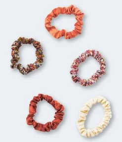 Aeropostale Women's Autumnal Thin Scrunchie 5-Pack