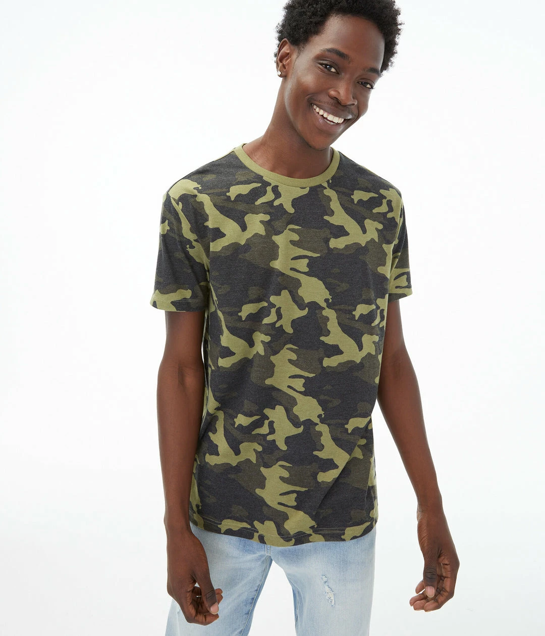 Aeropostale Men's Camo Print Graphic Tee