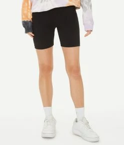 Aeropostale Women's High-Rise Lounge Bike Shorts 2-Pack - 7" Inseam