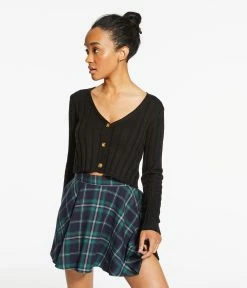 Aeropostale Women's Ribbed V-Neck Cardigan