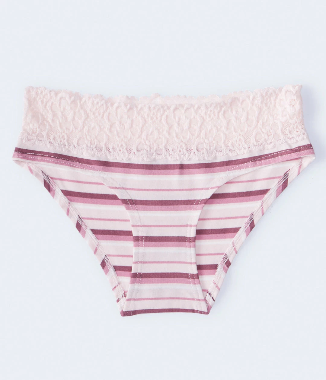 Aeropostale Women's Tonal Stripe Lace-Trim Hipster