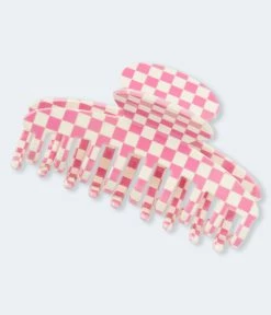Aeropostale Women's Checkerboard Claw Hair Clip