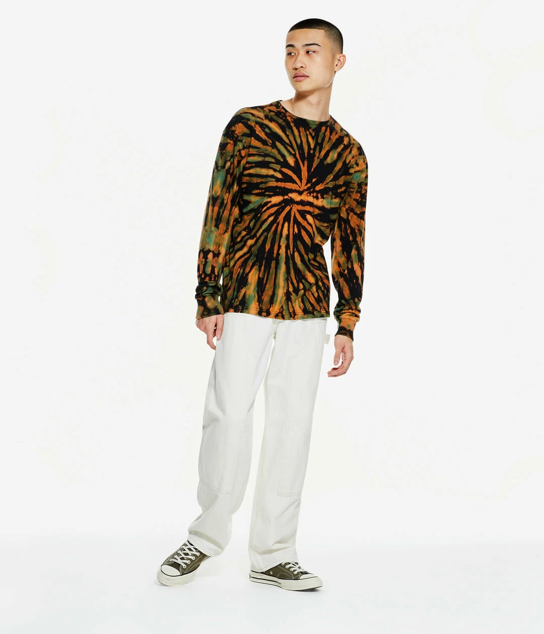 Aeropostale Men's Long Sleeve Spiral Tie-Dye Crew Tee - Image 2