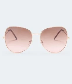 Aeropostale Women's Rounded Metal Sunglasses