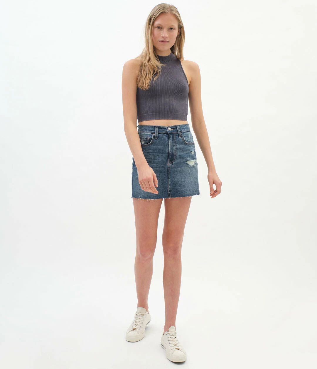 Aeropostale Women's Real Denim High-Rise Mini Skirt - Image 2
