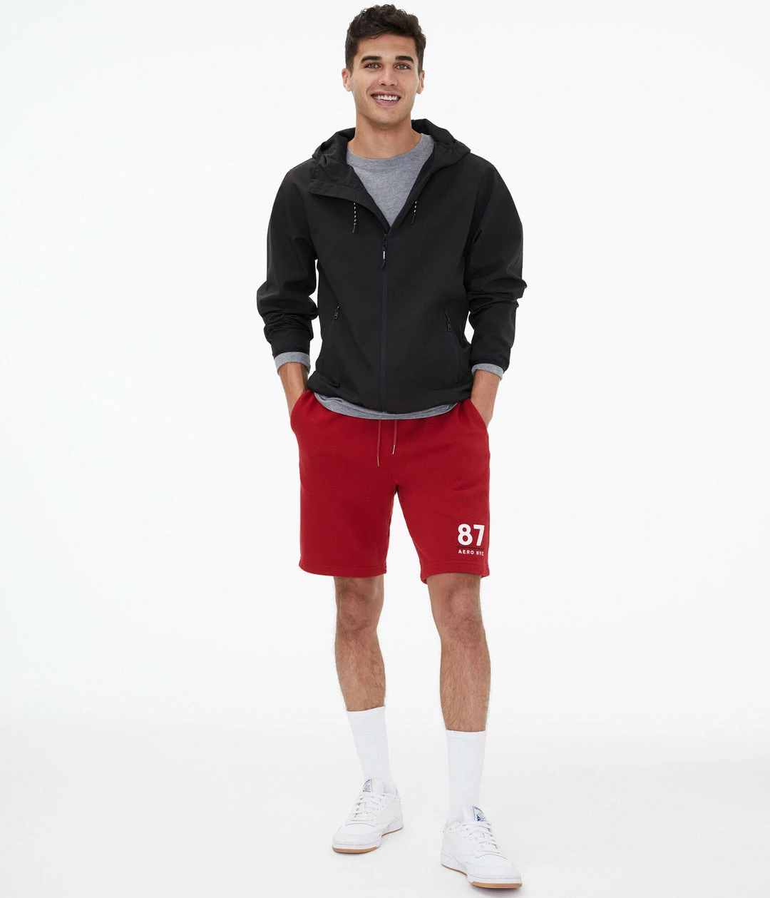 Aeropostale Men's Nyc 87 Heritage Fleece Shorts - Image 2