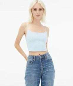 Aeropostale Women's Seriously Soft Cozy Cropped Bungee Cami