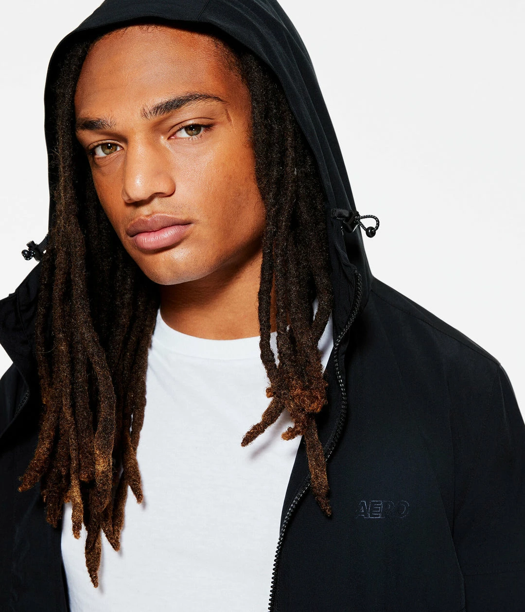 Aeropostale Men's Solid Hooded Windbreaker Jacket - Image 3