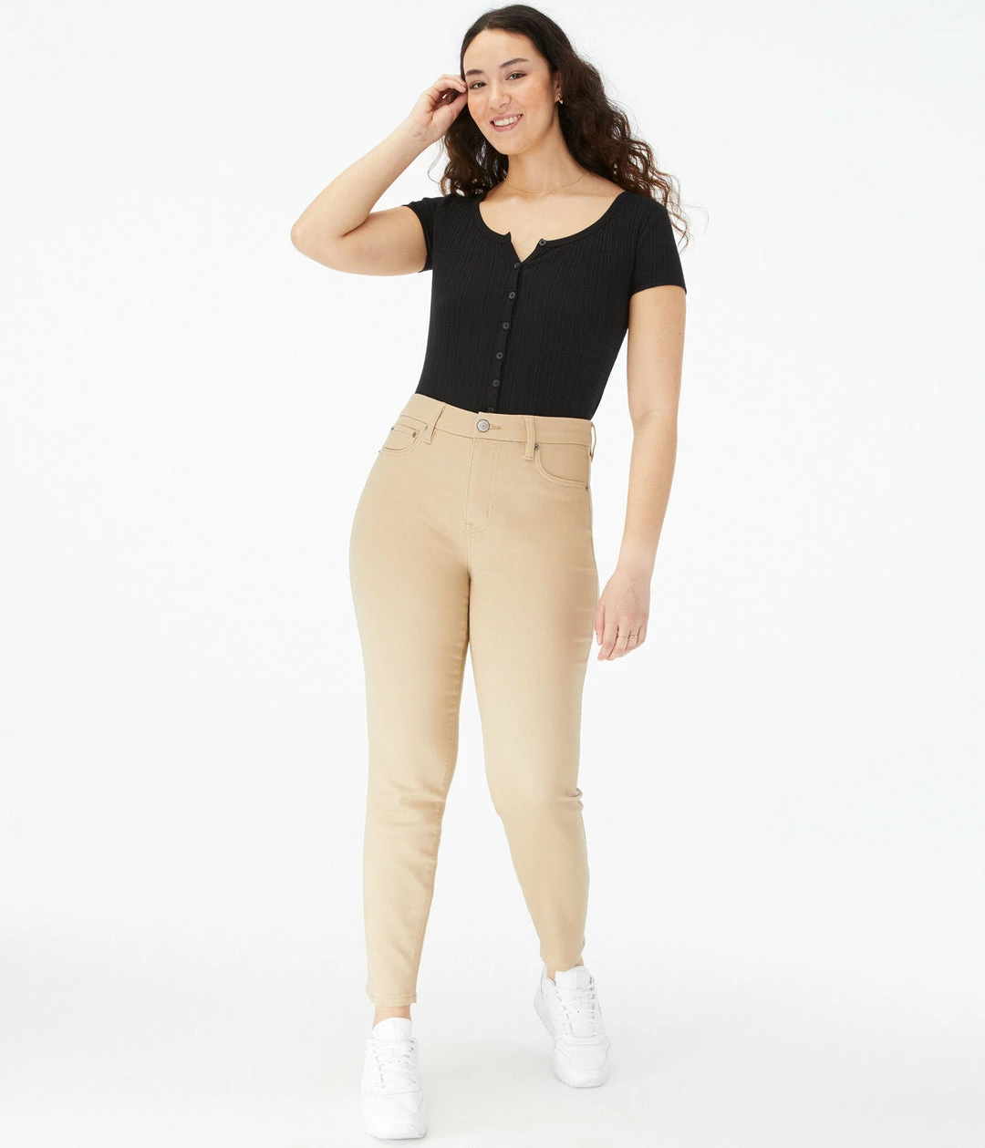 Aeropostale Womens Seriously Stretchy High-Rise Curvy Uniform Jegging - Image 2