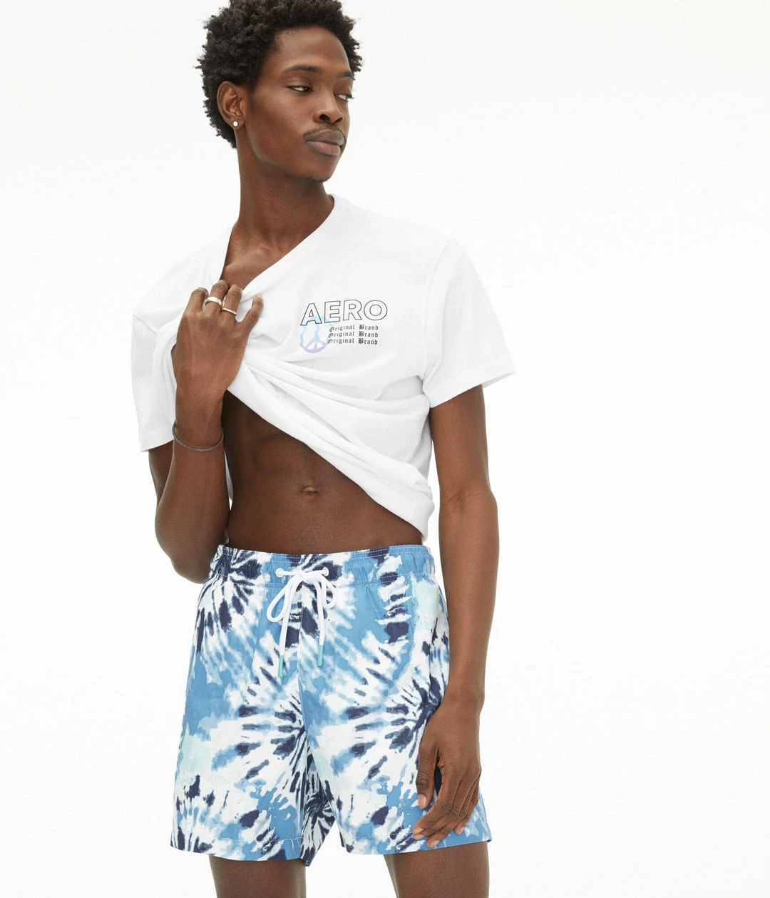 Aeropostale Men's Tie-Dye Swim Trunks 5.5" - Image 2