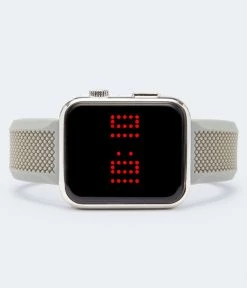 Aeropostale Men's Rectangular Textured Rubber Digital Watch for women