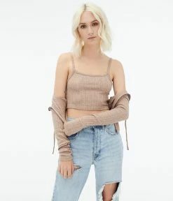 Aeropostale Women's Cozy Cropped Scoop-Neck Cami