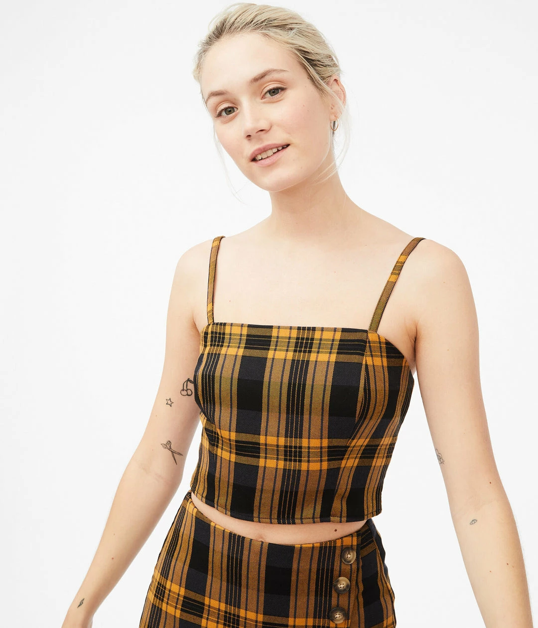 Aeropostale Women's Plaid Cropped Tank - Image 4