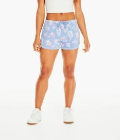 Aeropostale Women's Faded Roses Polyfleece Sleep Shorts