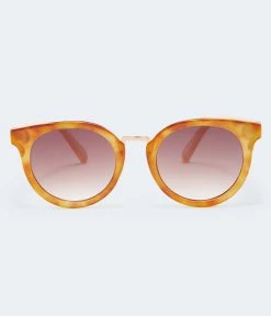 Aeropostale Women's Round Patterned Sunglasses