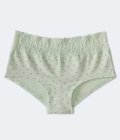 Aeropostale Women's Floral Lace-Trim Boyshort