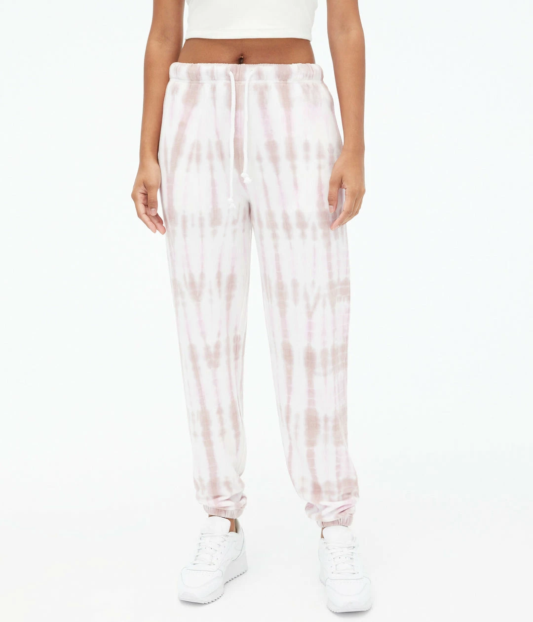 Aeropostale Women's Tie-Dye Slouchy High-Rise Cinched Sweatpants