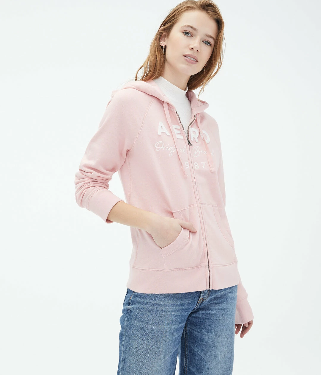 Aeropostale Women's Original Brand Full-Zip Hoodie