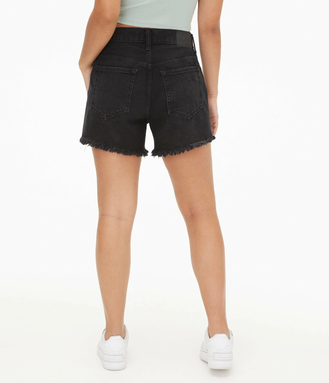 Aeropostale Women's '90S Super High-Rise Denim Cutoff Shorts - Image 4