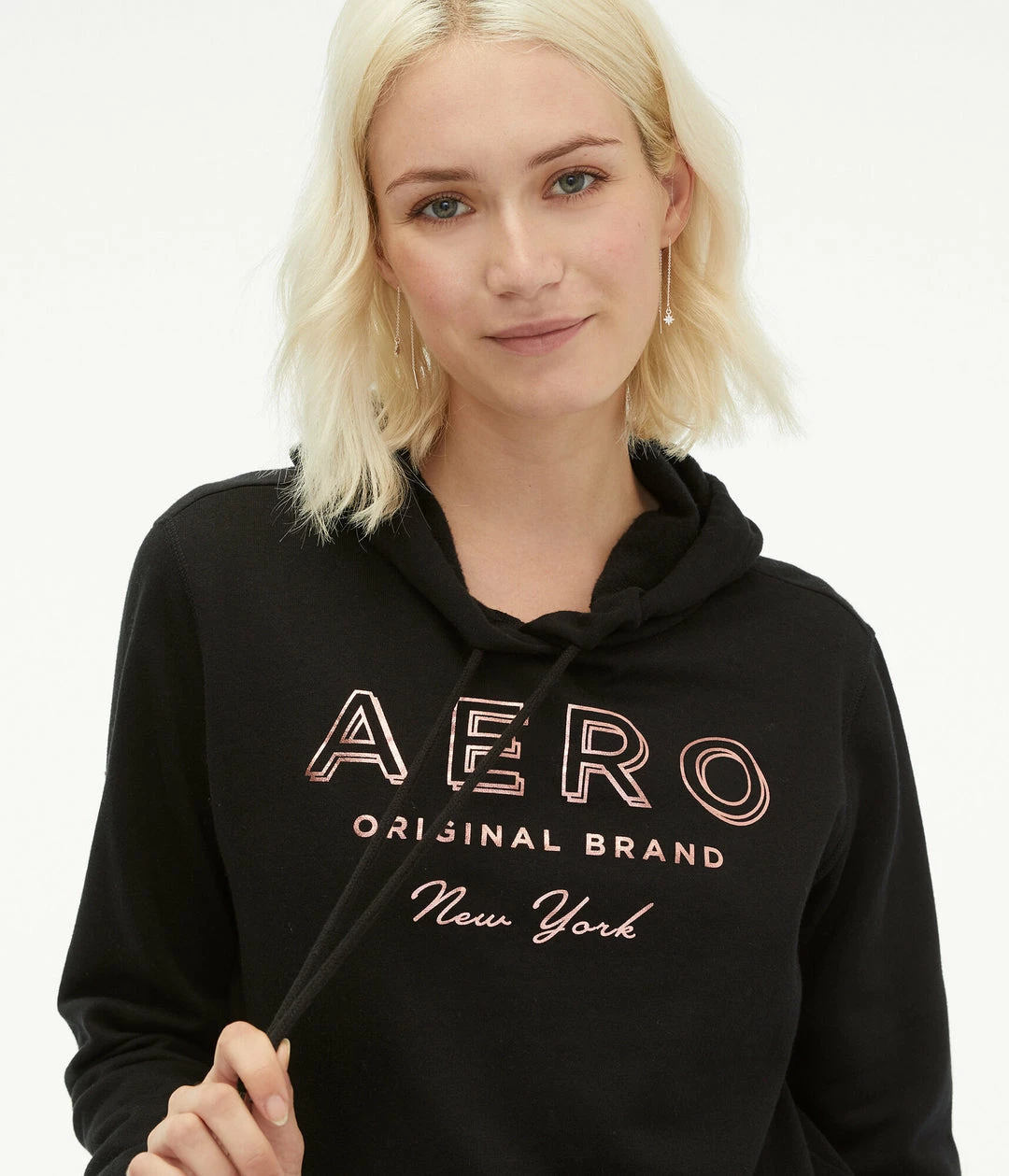 Aeropostale Women's Original Brand Foil Pullover Hoodie - Image 3