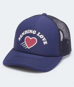 Aeropostale Men's Sending Love Adjustable Trucker Hat