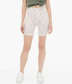 Aeropostale Women's Floral Flex Crossover High-Rise Bike Shorts