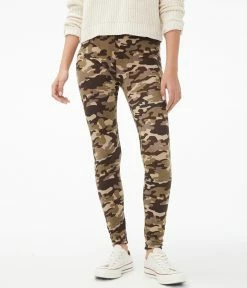 Aeropostale Women's Seriously Soft Camo High-Rise Leggings