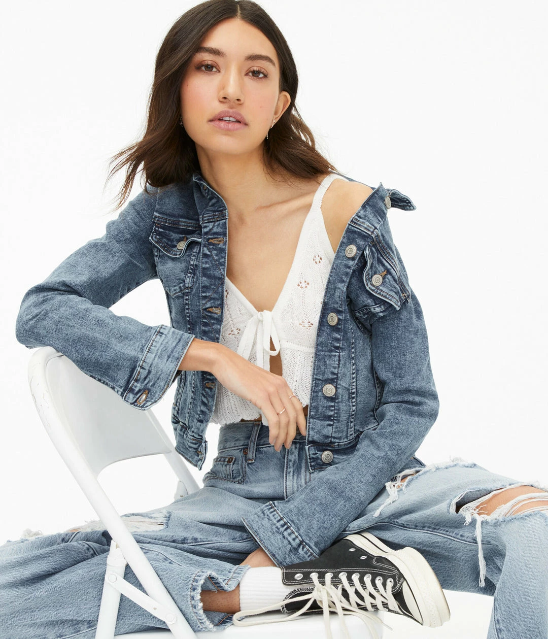 Aeropostale Women's Seriously Stretchy Denim Jacket - Image 2