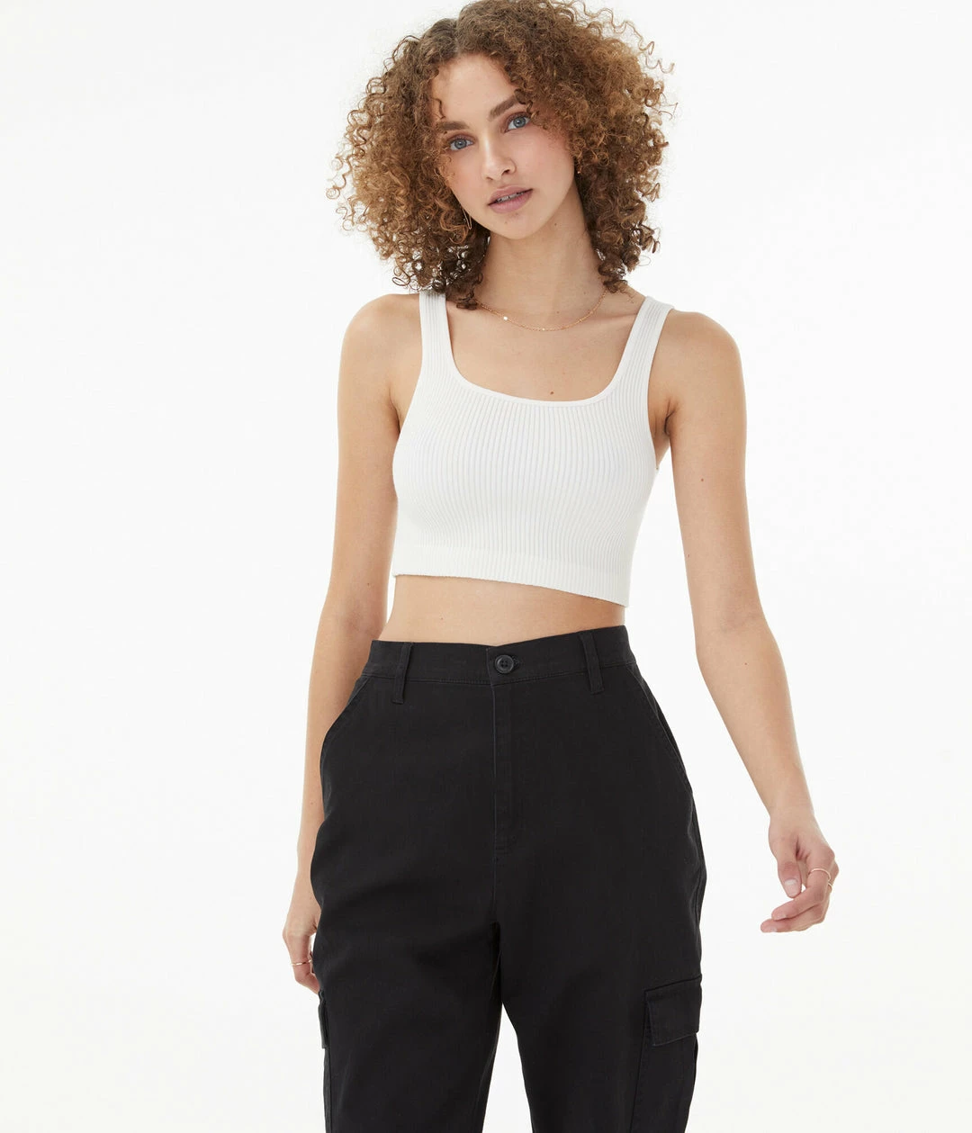 Aeropostale Women's Seamless Square-Neck Cropped Tank - Image 6