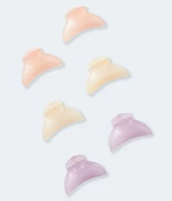 Aeropostale Women's Scalloped Mini Claw Hair Clip 6-Pack