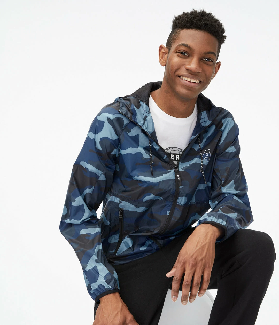 Aeropostale Men's Camo Active Windbreaker Jacket - Image 2