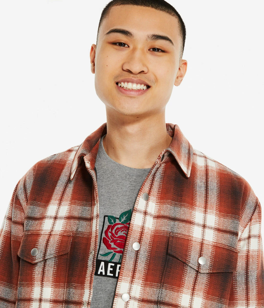 Aeropostale Men's Plaid Flannel Shacket - Image 3